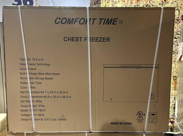 Comfort Time 10.4 Cu. Ft. Chest Freezer - Model: SMCF-78610