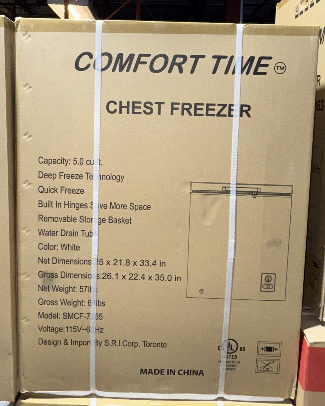 Comfort Time 5.0 Cu. Ft. Chest Freezer - SMCF-78610