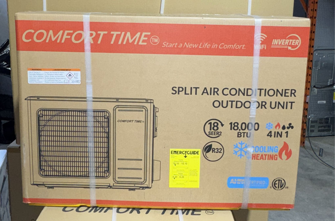 Comfort Time 18000 BTU Mini Split Air Conditioner Heat Pump - smsa-78618 - Oxbury Warehouse
