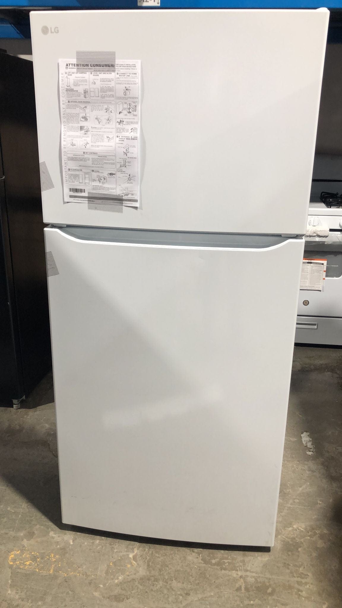 LG 30” Top Mount Refrigerator, 20 cu.ft. White - LTCS20020W