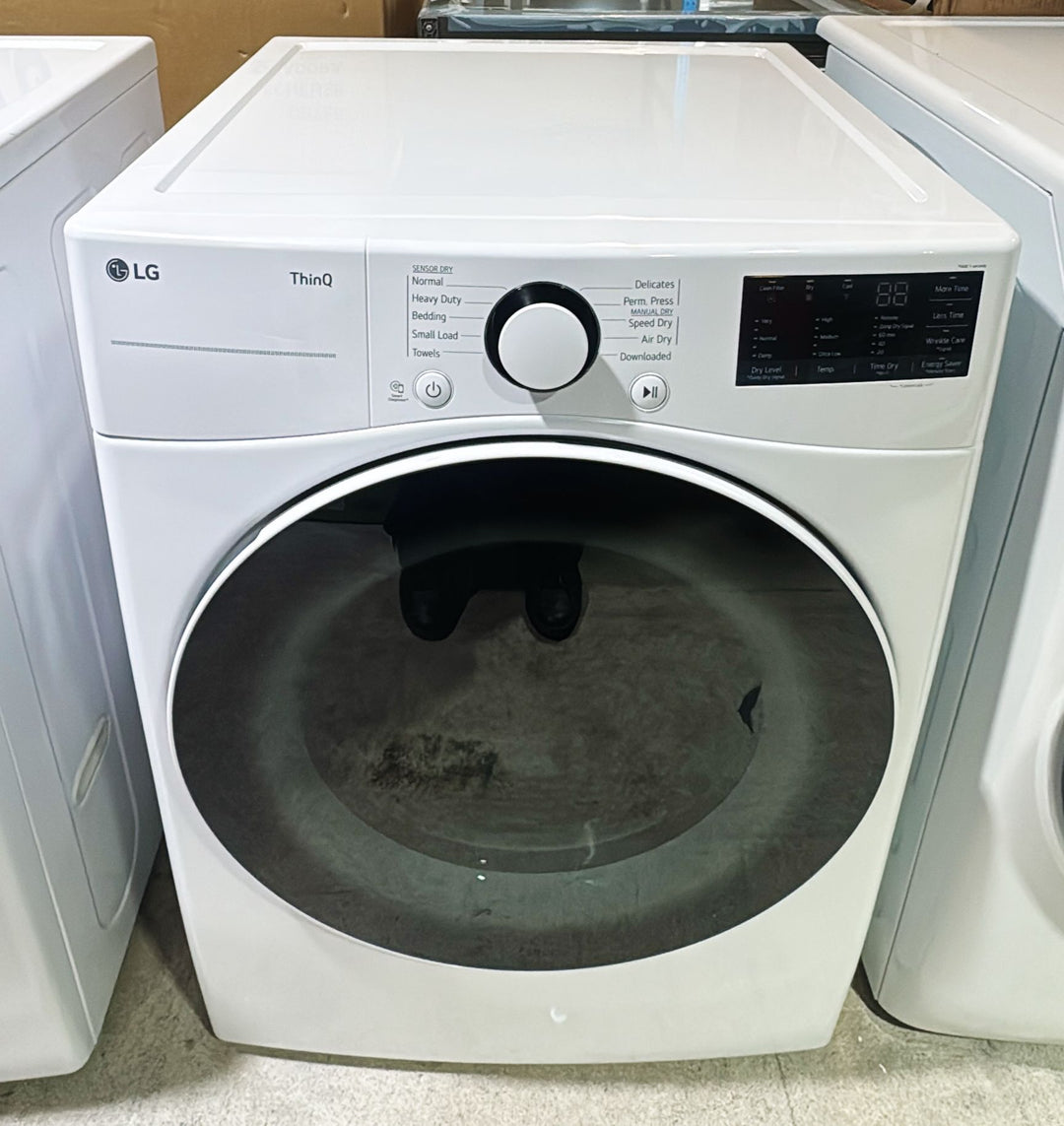 LG DLG3601W Gas Dryer, 27 inch Width, 7.4 cu. ft. Capacity, 5 Temperature Settings, Stackable, Steel Drum, Wifi Enabled, White colour