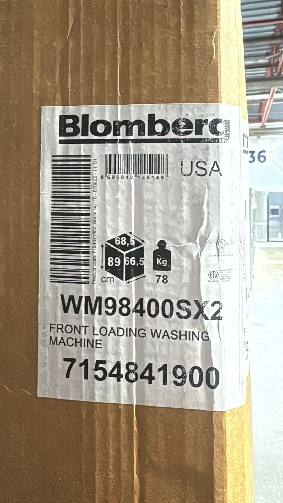 Blomberg WM98400SX2 Front Load Washer – White