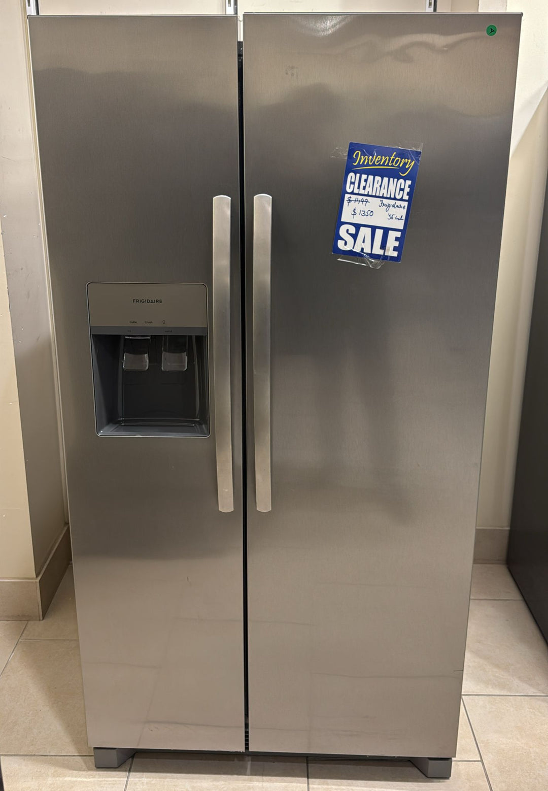 Frigidaire 25.6 Cu. Ft. 36'' Standard Depth Side by Side Refrigerator FRSS26L3AF Stainless Steel