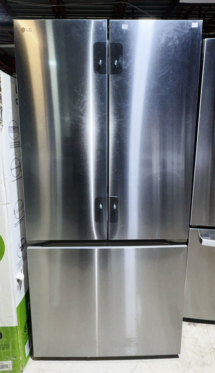 LG LF21G6201S 33 Inch Counter-Depth MAX™ French Door Smart Refrigerator with 21 Cu. Ft. Capacity, 2 Glass Shelves, Glide N' Serve® Drawer, Auto Ice Maker, ADA Compliant, and ENERGY STAR®