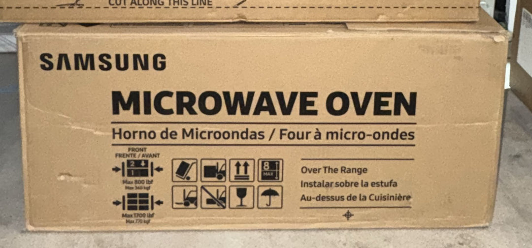 Samsung ME11A7510DS - ME11A7510DS/AC Over the Range Microwave, 30 inch Exterior Width, 1.1 cu. ft. Capacity, 400 CFM, 1,000 W Watts, Halogen , Stainless Steel colour