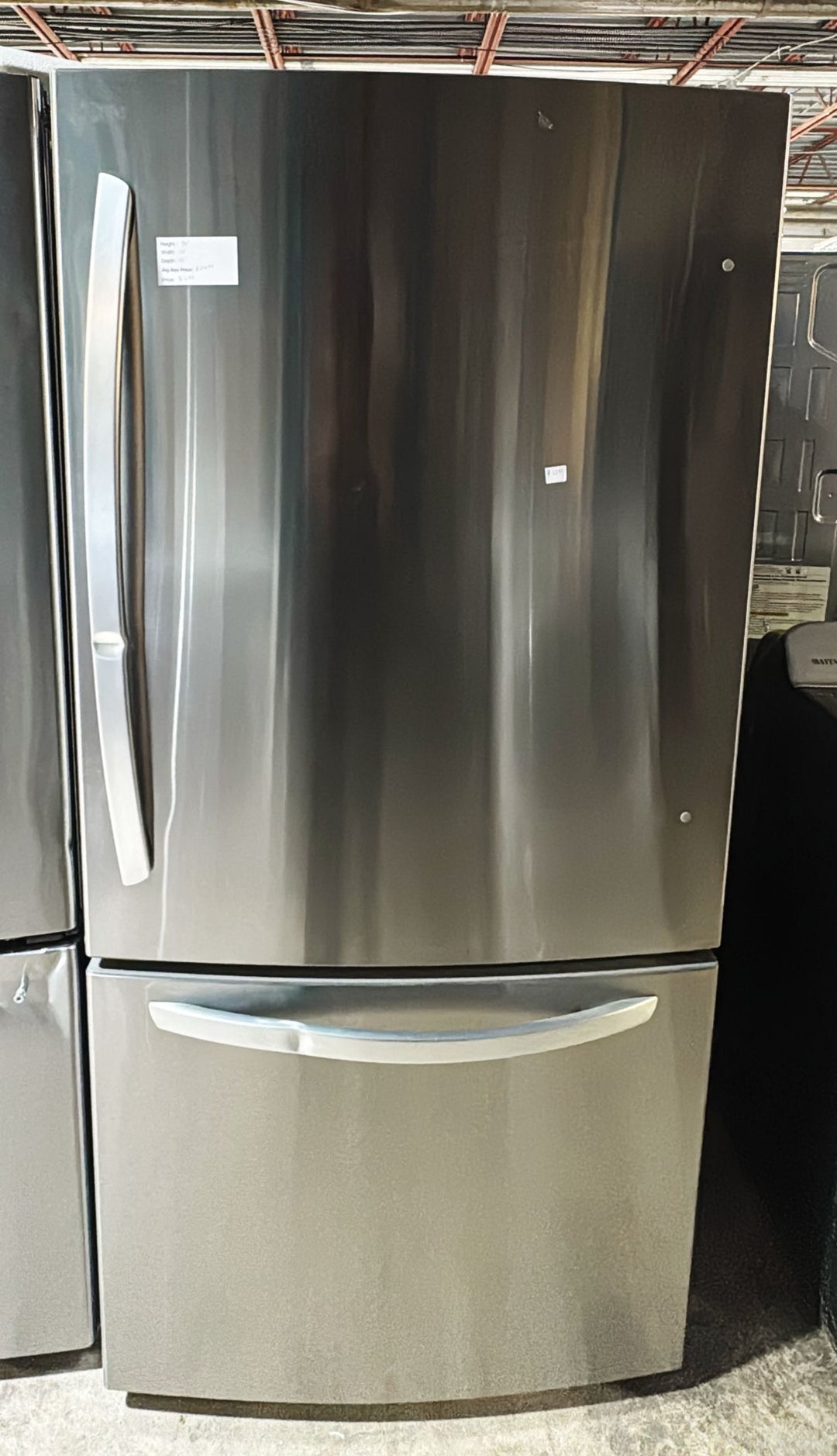 LG Bottom 33" Freezer Refrigerator,  ENERGY STAR Certified, 26 cu ft cu. ft., Stainless Steel (LRDCS2603S)