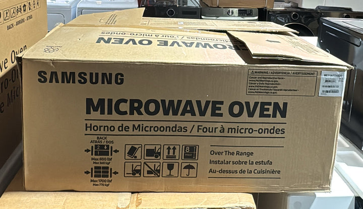 Samsung ME11A7710DS - ME11A7710DS/AC Over the Range Microwave, 30 inch Exterior Width, 1.1 cu. ft. Capacity, 550 CFM, 1,000 W Watts, LED, Stainless Steel colour