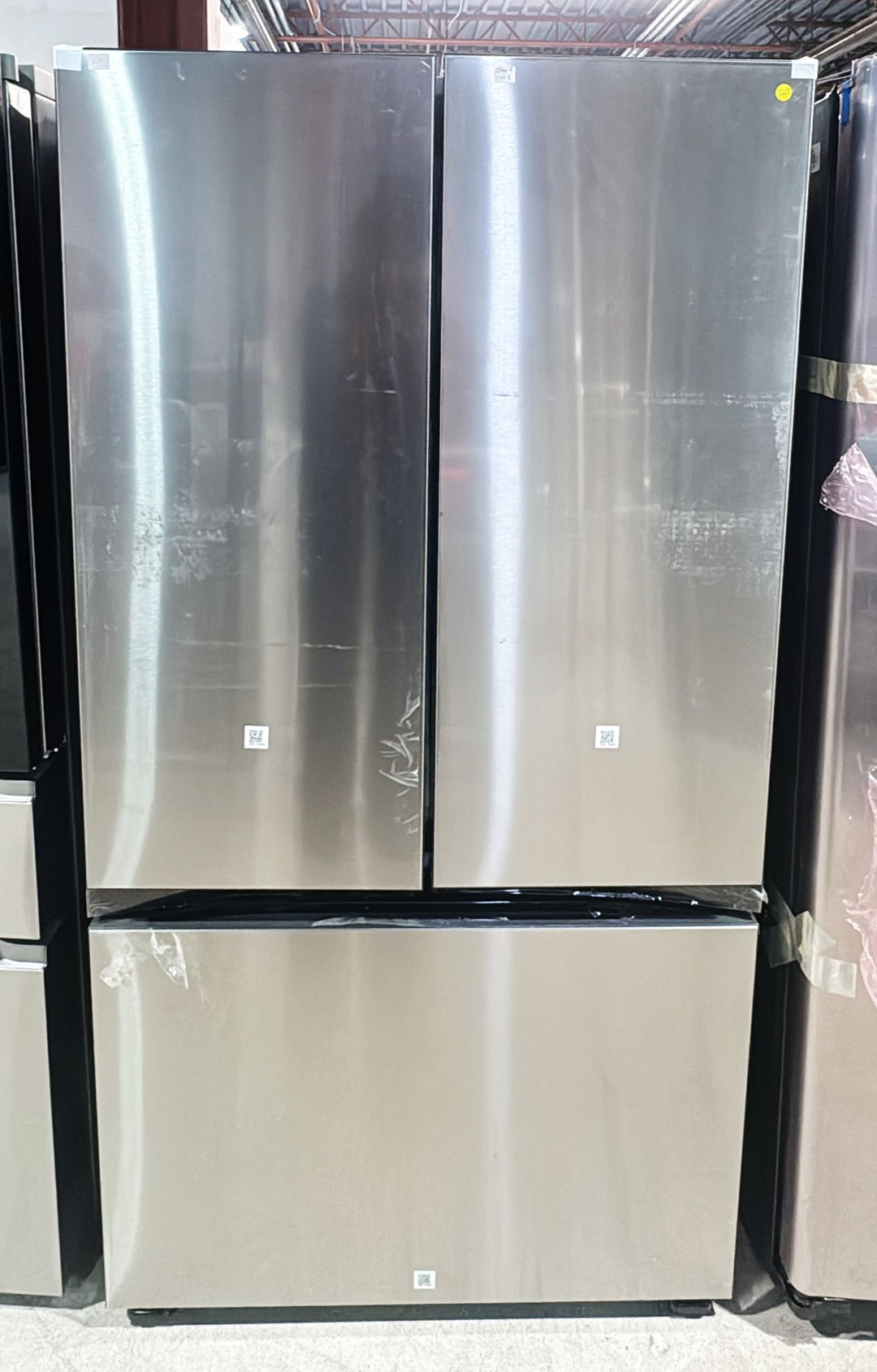 Samsung BESPOKE 36" 23.9 Cu. Ft. Counter Depth 3-Door French Door Refrigerator (RF24BB6200QLAA) - Stainless Steel