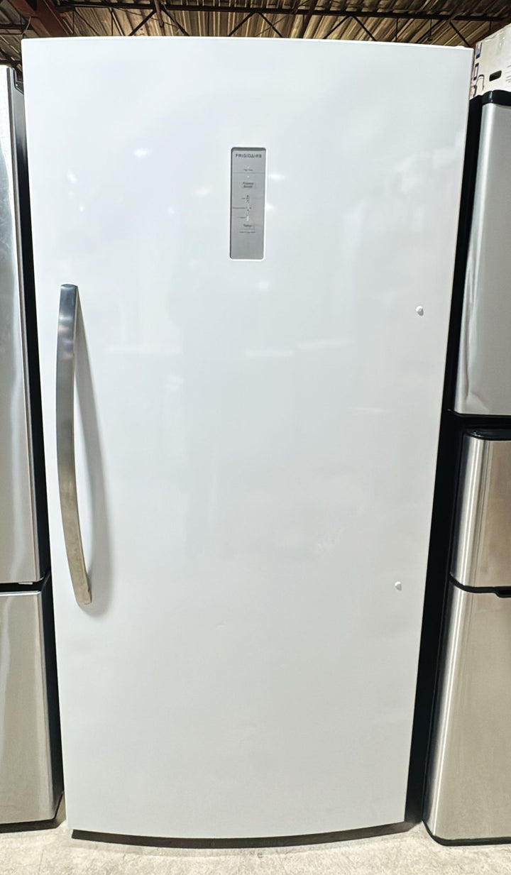 Frigidaire FFUE2024AW Upright Freezer, 33 inch Width, 20 cu. ft. Capacity, Automatic, ENERGY STAR Certified, Reversible Door, Interior Light