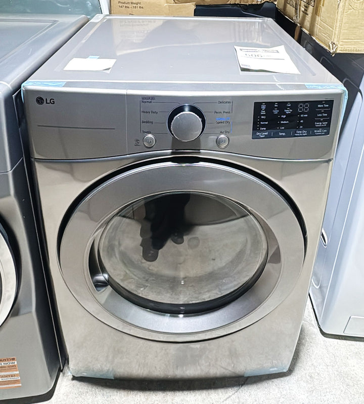 LG Electric Dryer, 27 inch Width, 7.4 cu. ft. Capacity, 3 Temperature Settings, Stackable, Sensor Dry, Smart Diagnosis, LoDecibel Quiet Operation (DLE3400V)