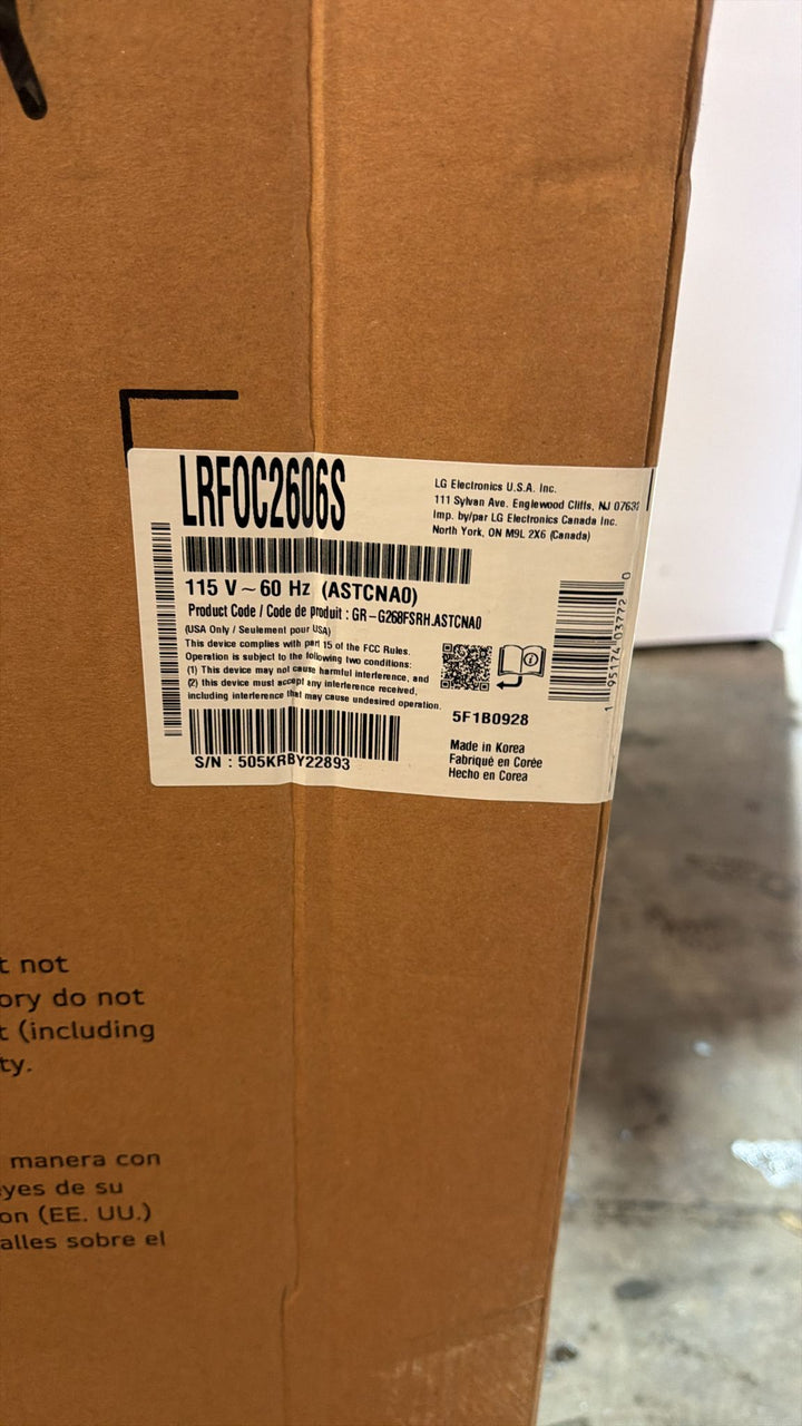 36" 26 cu.ft. InstaView® Counter-Depth MAX™ French 3-Door Refrigerator | Ice & Water Dispenser | Dual Ice Maker LRFOC2606S