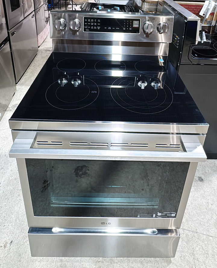 LG LREN6325XE Electric Range, 6.3 cu. ft. Capacity, 30 inch Exterior Width, Convection, 5 Burners, Storage Drawer, Air Fry, Self Clean, 3,200 W Highest Element