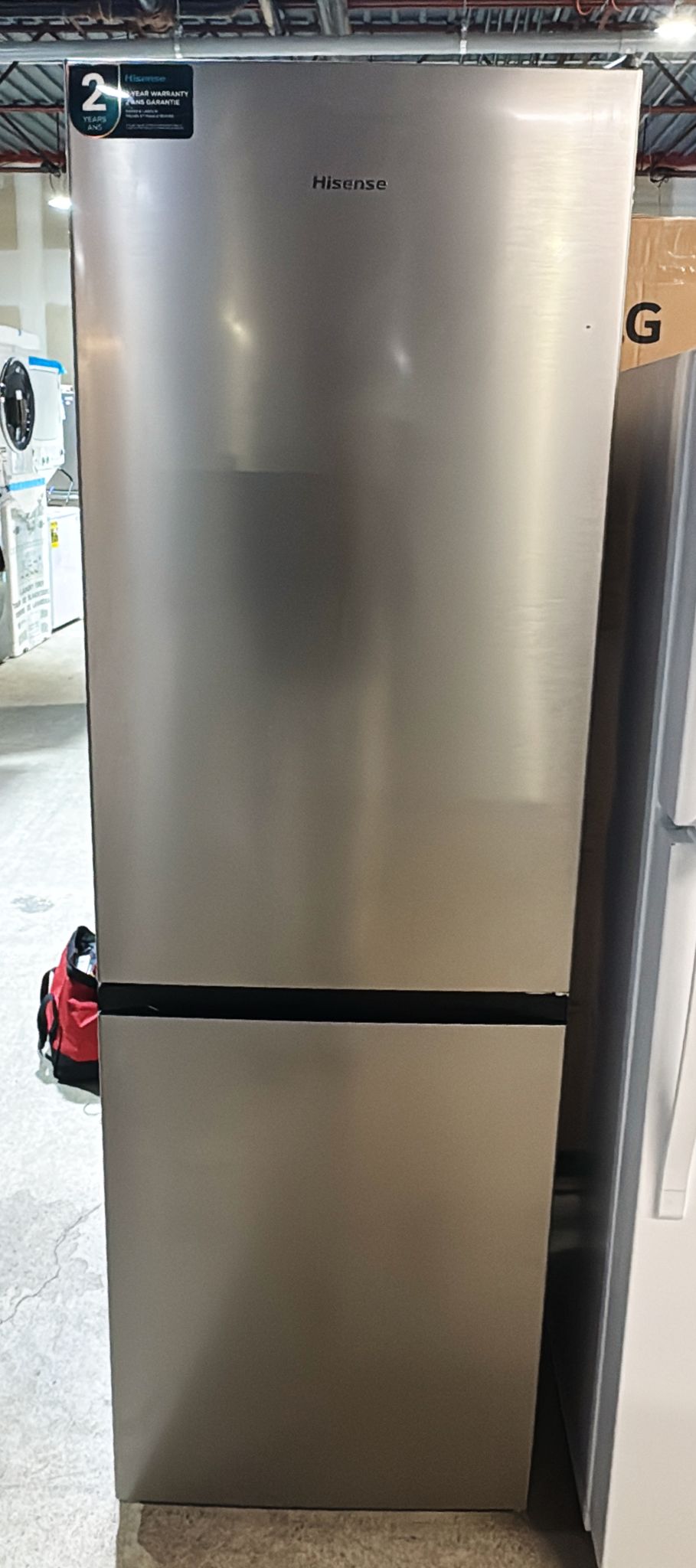 Hisense Bottom Freezer Counter Depth Refrigerator, 24 inch Width, Counter Depth, ENERGY STAR Certified, 10.7 cu. ft. Capacity, Titanium colour RB12A2CSE