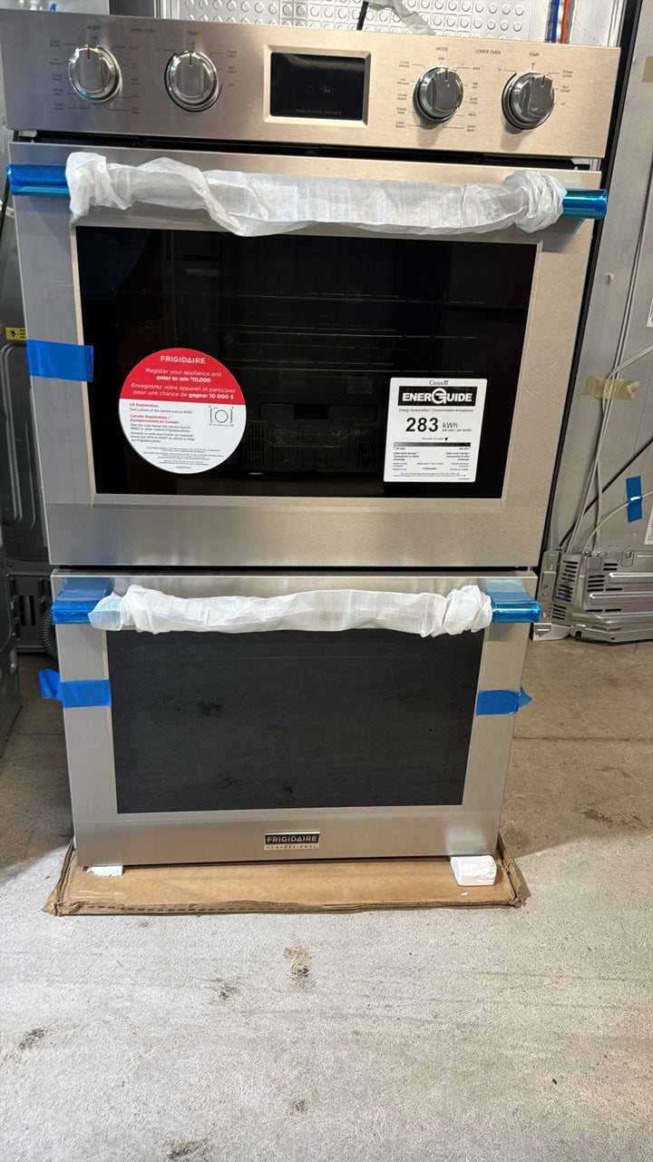 Frigidaire Professional PCWD3080AF Double Wall Oven, 30 inch Exterior Width, Both Ovens Convection, Self Clean, 10.6 cu. ft. Capacity, Temperature Probe, Air Fry, Stainless Steel colour True Convection, Air Fry (Tray Included), Steam Cooking, Telescopic G