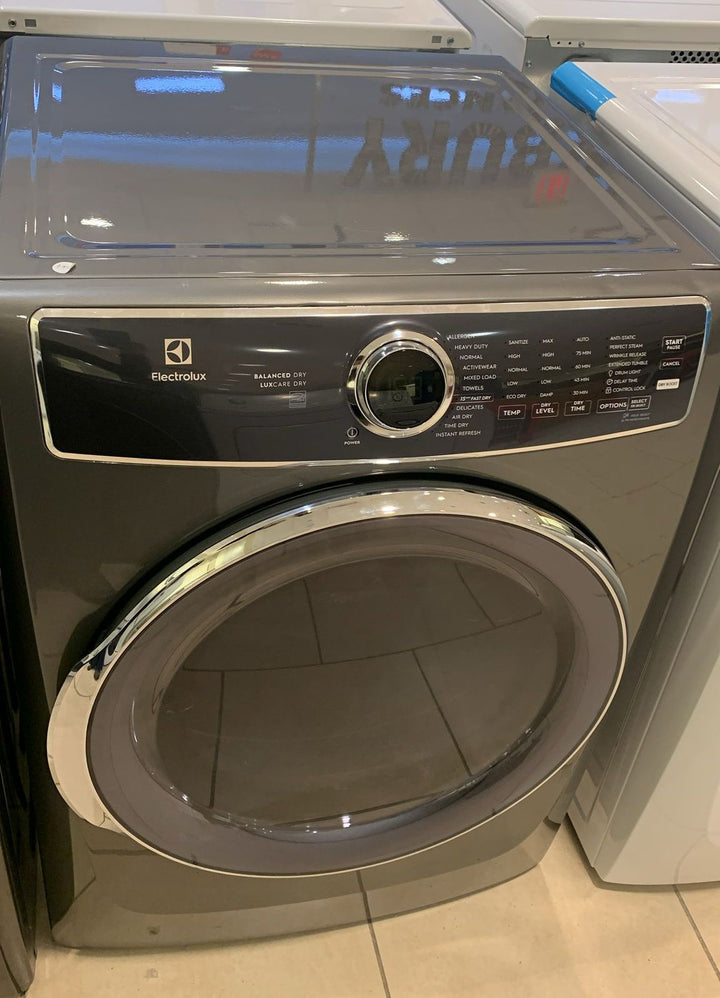 Electrolux ELFE763CAT Electric Dryer, 8 cu. ft. Dryer Capacity, 11 Dry Cycles, Steam Clean, 5 Temperature Settings, Vented, Stackable, Titanium colour