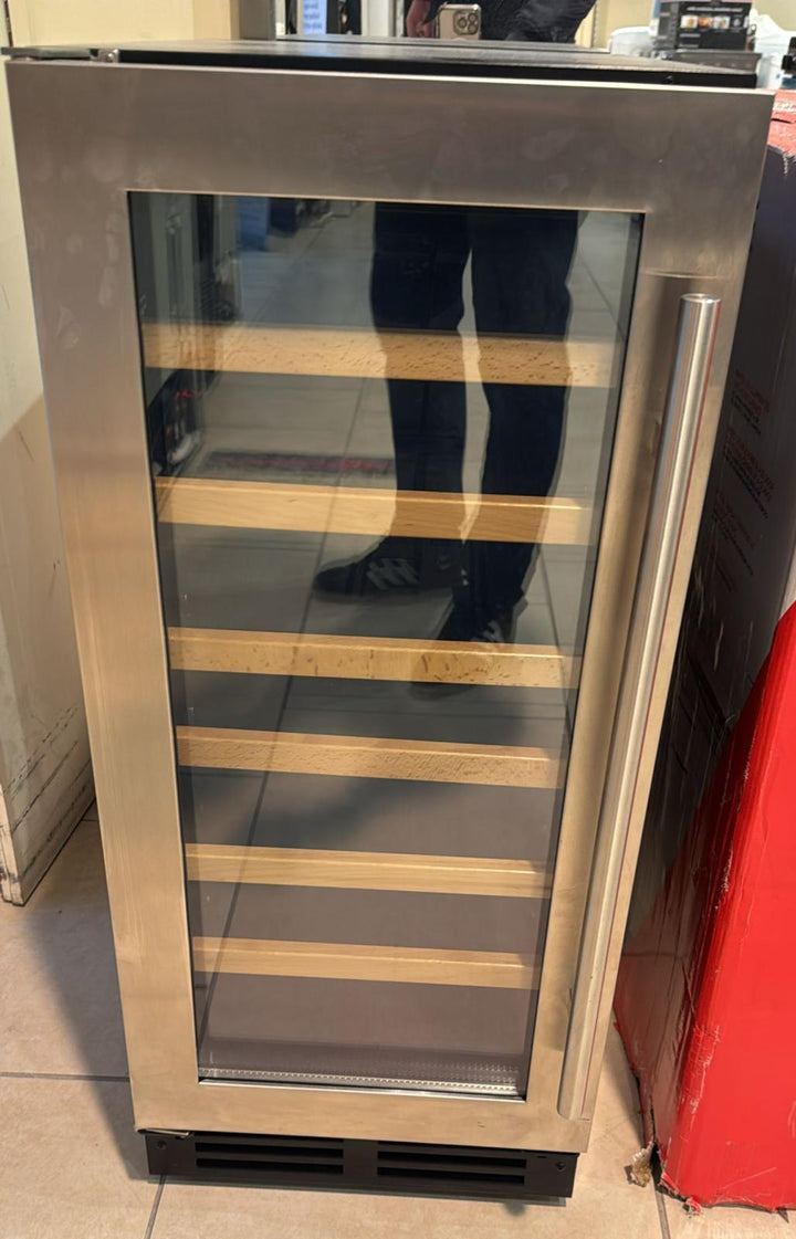 Whirlpool WUW35X15DS Compact Wine Cooler Under Counter Wine Refrigeration, 15 inch Width, 34 Wine Bottle Capacity, Stainless Steel colour