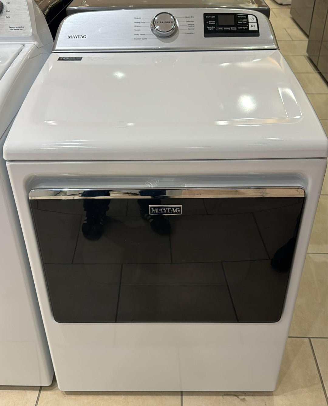 Maytag YMED6230HW Electric Dryer, 7.4 cu. ft. Dryer Capacity, 11 Dry Cycles, 5 Temperature Settings, Vented, Wifi Enabled, White colour