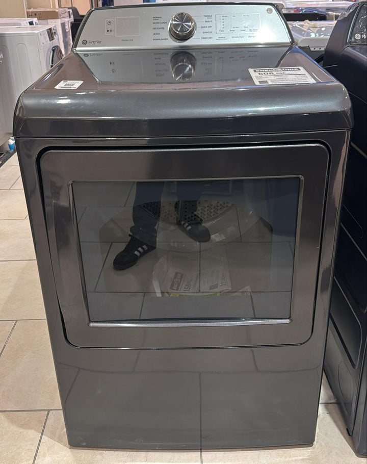 GE Profile PTD60EBMRDG Dryer, 26 31/32" Width, Electric Dryer, 7.4 cu. ft. cu. ft., Steam Clean,