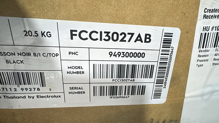 Frigidaire FCCI3027AB Induction Cooktop, 30 inch Exterior Width, 4 Burners, 3,600 W Highest Element, Black colour