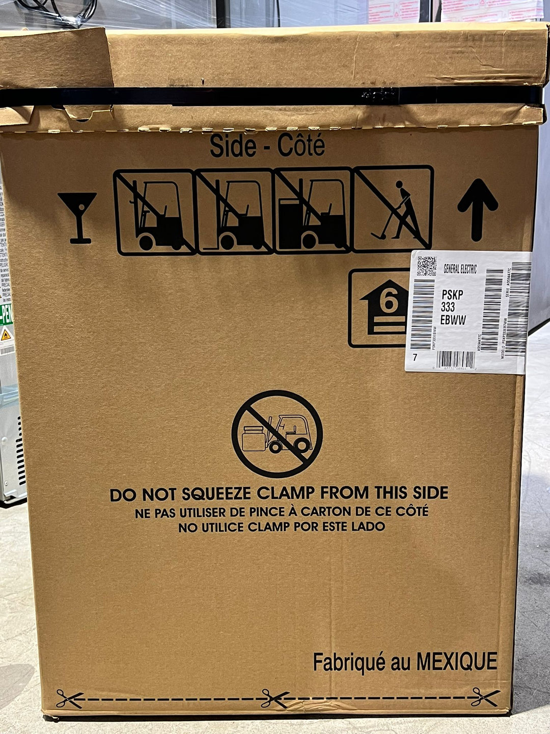 GE PSKP333EBWW Electric Dryer, 24 inch Width, 3.6 cu. ft. Capacity, 3 Temperature Settings, Porcelain Drum, White colour 120 Volts