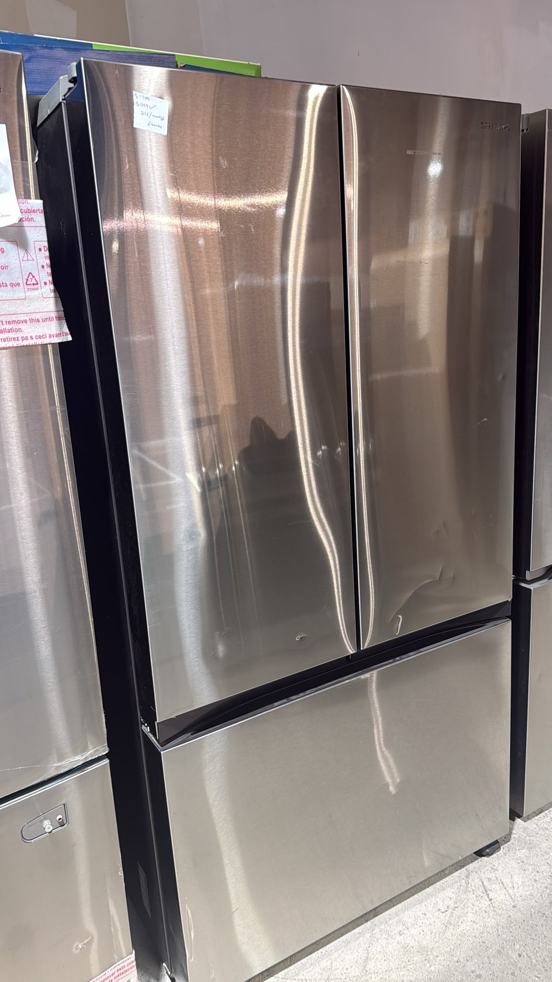 36" 3-Door French Door Refrigerator with All-Around Cooling and Dual Ice Maker