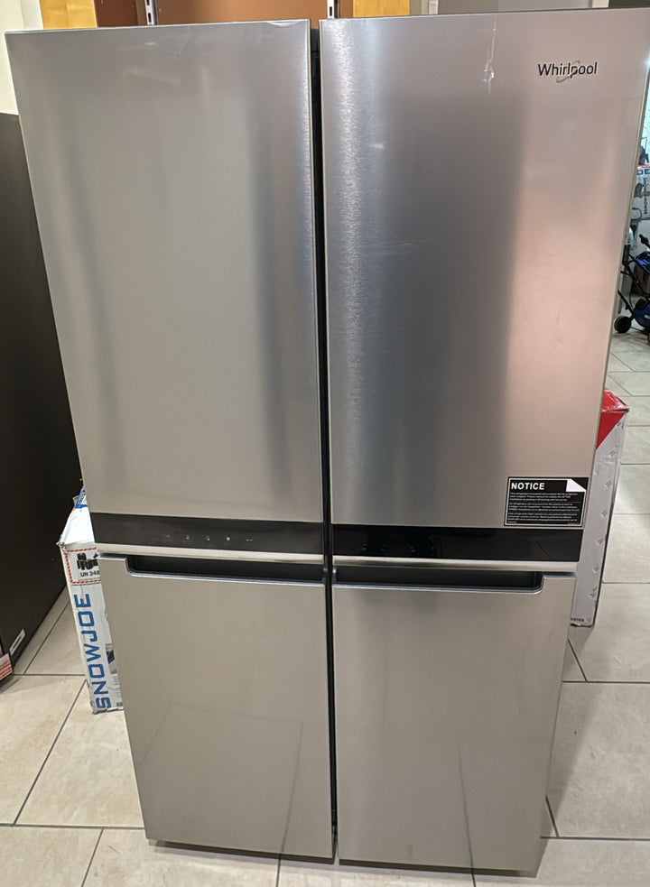 Whirlpool WRQA59CNKZ Counter Depth French Door Refrigerator, 36 inch Width, 19.4 cu. ft. Capacity, Counter Depth, Ice Dispenser (Freezer Located), ENERGY STAR Certified, Metallic Steel colour