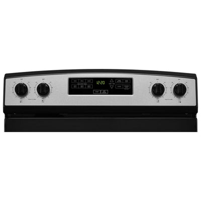 Amana YAER6203MSS Electric Range, 4.8 cu. ft. Capacity, 30 inch Exterior Width, 4 Burners, Storage Drawer, Manual Clean, 1,800 W Highest Element, Stainless Steel colour, Temp Assure™