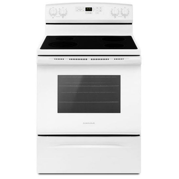 Amana YAER6603SFW6 30" Electric Range, 4.8 cu. ft., 4 Burners, Self-Clean, White