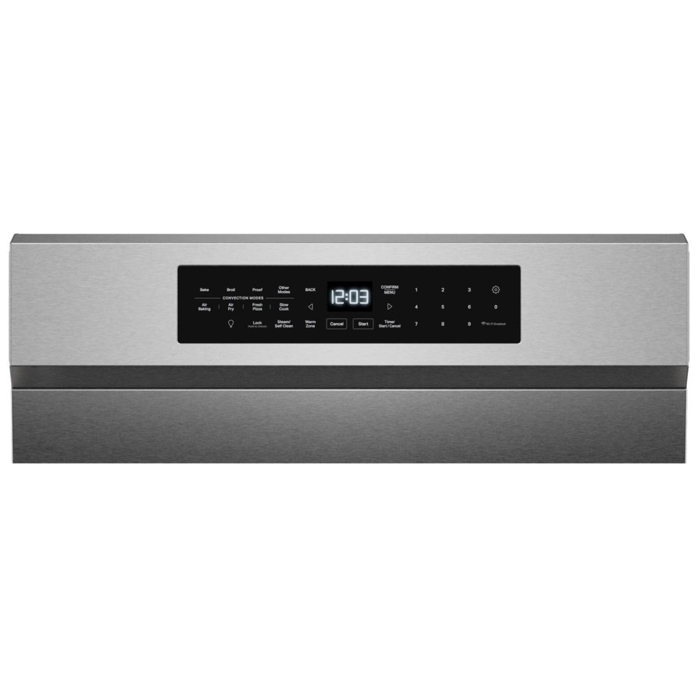 KitchenAid YKFES530SPS Electric Range, 5.3 cu. ft. Capacity, 30 inch Exterior Width, True Convection, 5 Burners, Storage Drawer, Air Fry, Manual Clean, 3,000 W Highest Element, FingerPrint Resistant Stainless Steel colour, Even-Heat™, PrintShield™ Finish