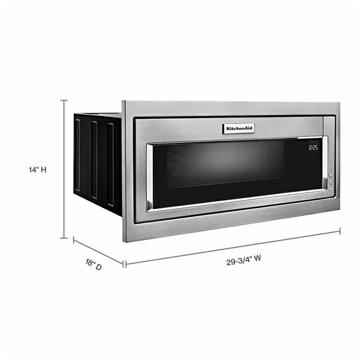 KitchenAid YKMBT5011KS Built In Microwave, 30 inch Exterior Width, 1.1 cu. ft. Capacity, 900 W Watts, Stainless Steel colour