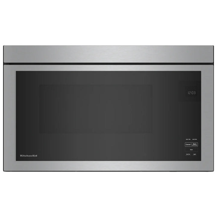 KitchenAid YKMMF330PPS Over the Range Microwave, 30 inch Exterior Width, 1.1 cu. ft. Capacity, 400 CFM, 1,000 W Watts, LED, Stainless Steel colour Flush Mount, Keep Warm, Steam Cook