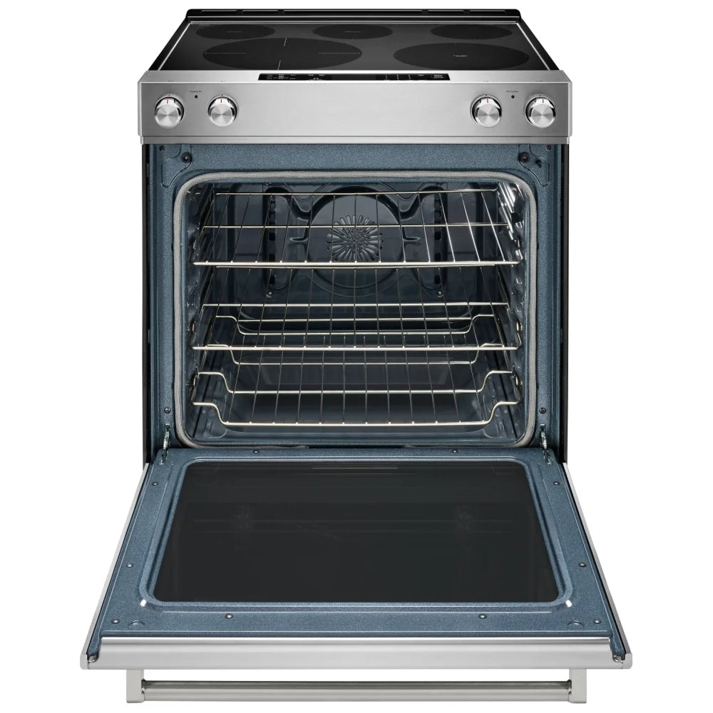 KitchenAid YKSEG700ESS Electric Range, 6.4 cu. ft. Capacity, 30 inch Exterior Width, True Convection, 5 Burners, Storage Drawer, Self Clean, 3,200 Watts Highest Burner Element, Stainless Steel color, Easy Convect™ True European Convection, Steam Rack