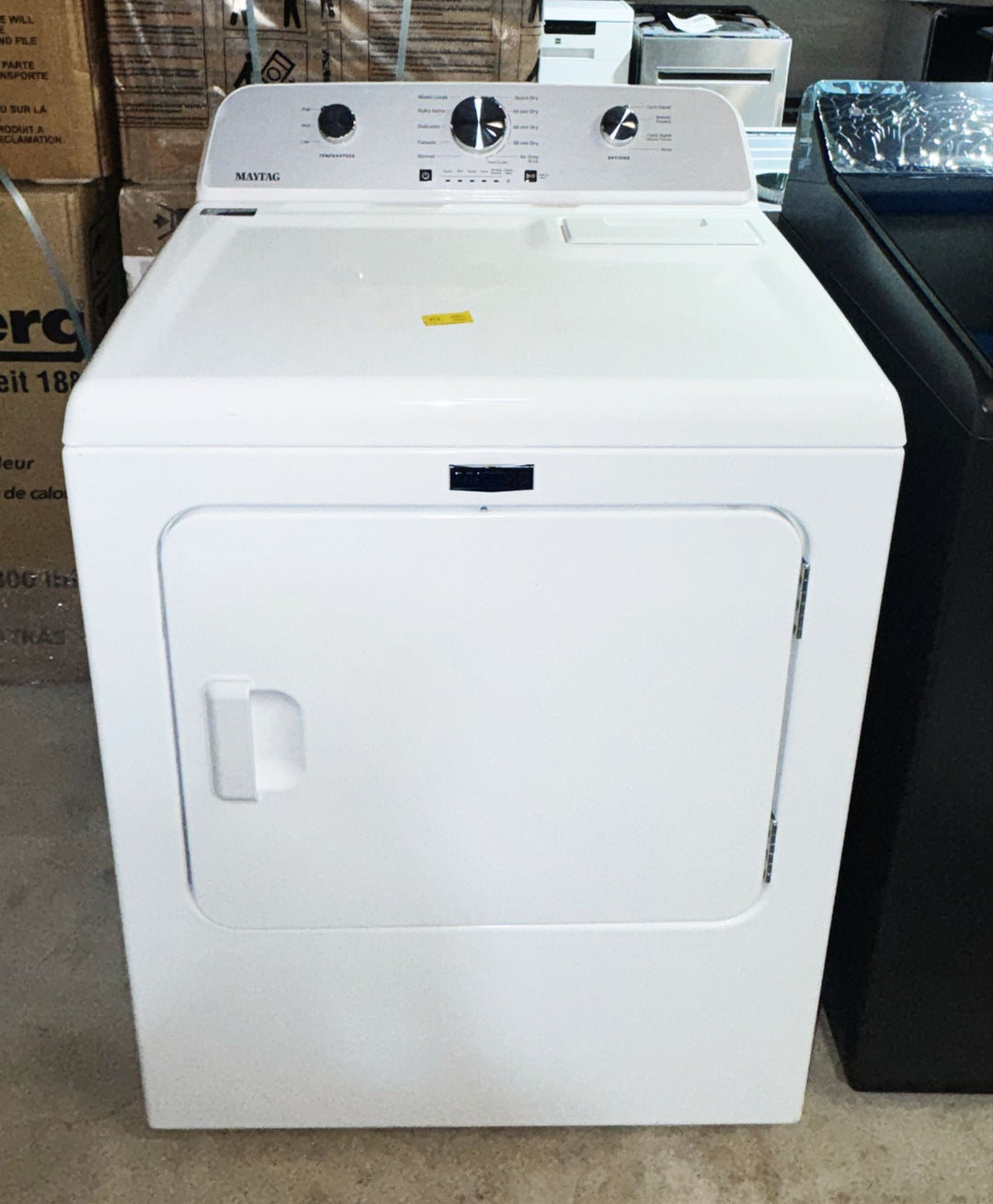 Maytag YMED4205SW Electric Dryer, 7.0 cu. ft. Dryer Capacity, 10 Dry Cycles, 3 Temperature Settings, Vented, White colour