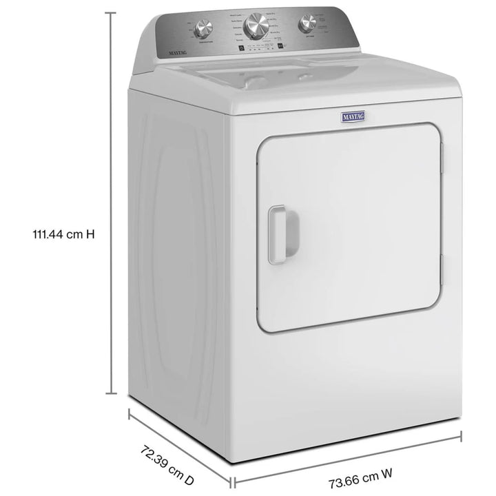 Maytag YMED4205SW Electric Dryer, 7.0 cu. ft. Dryer Capacity, 10 Dry Cycles, 3 Temperature Settings, Vented, White colour