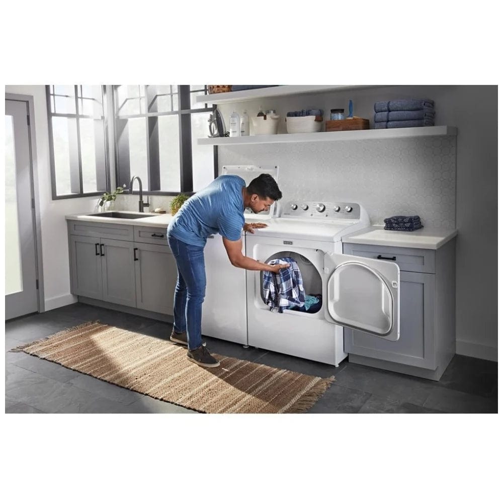 Maytag (YMED5430MW) Electric Dryer, 7 cu. ft. Capacity, Steam Clean, 4 Temperature Settings, White