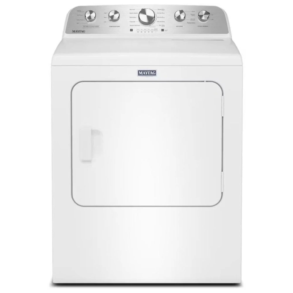 Maytag YMED5605RW Electric Dryer, 7.0 cu. ft. Dryer Capacity, 10 Dry Cycles, Steam Clean, 4 Temperature Settings, Vented, White colour