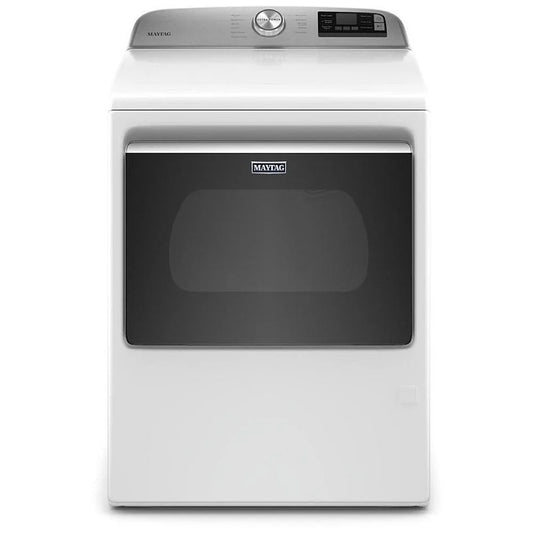 Maytag YMED6230HW Electric Dryer, 7.4 cu. ft. Dryer Capacity, 5 Temperature Settings, Steel Drum, Wifi Enabled, White color.