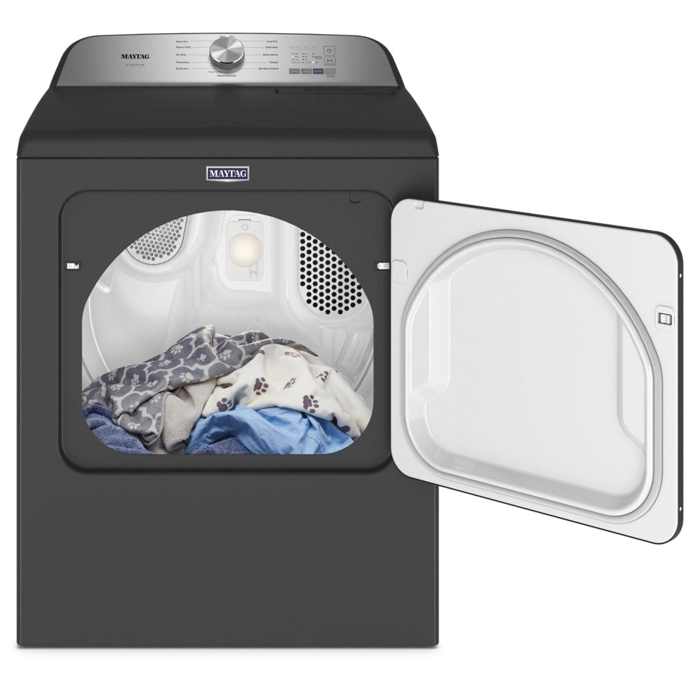 Maytag YMED6500MBK Electric Dryer, 7 cu. ft. Dryer Capacity, 12 Dry Cycles, Steam Clean, 4 Temperature Settings, Vented Pet Pro