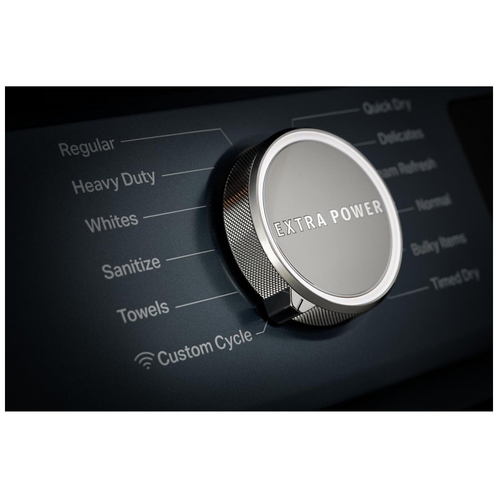 Maytag YMED7020RF Electric Dryer, 7.3 cu. ft. Dryer Capacity, 12 Dry Cycles, Steam Clean, 4 Temperature Settings, Vented, Stackable, Wifi Enabled, Midnight Steel colour