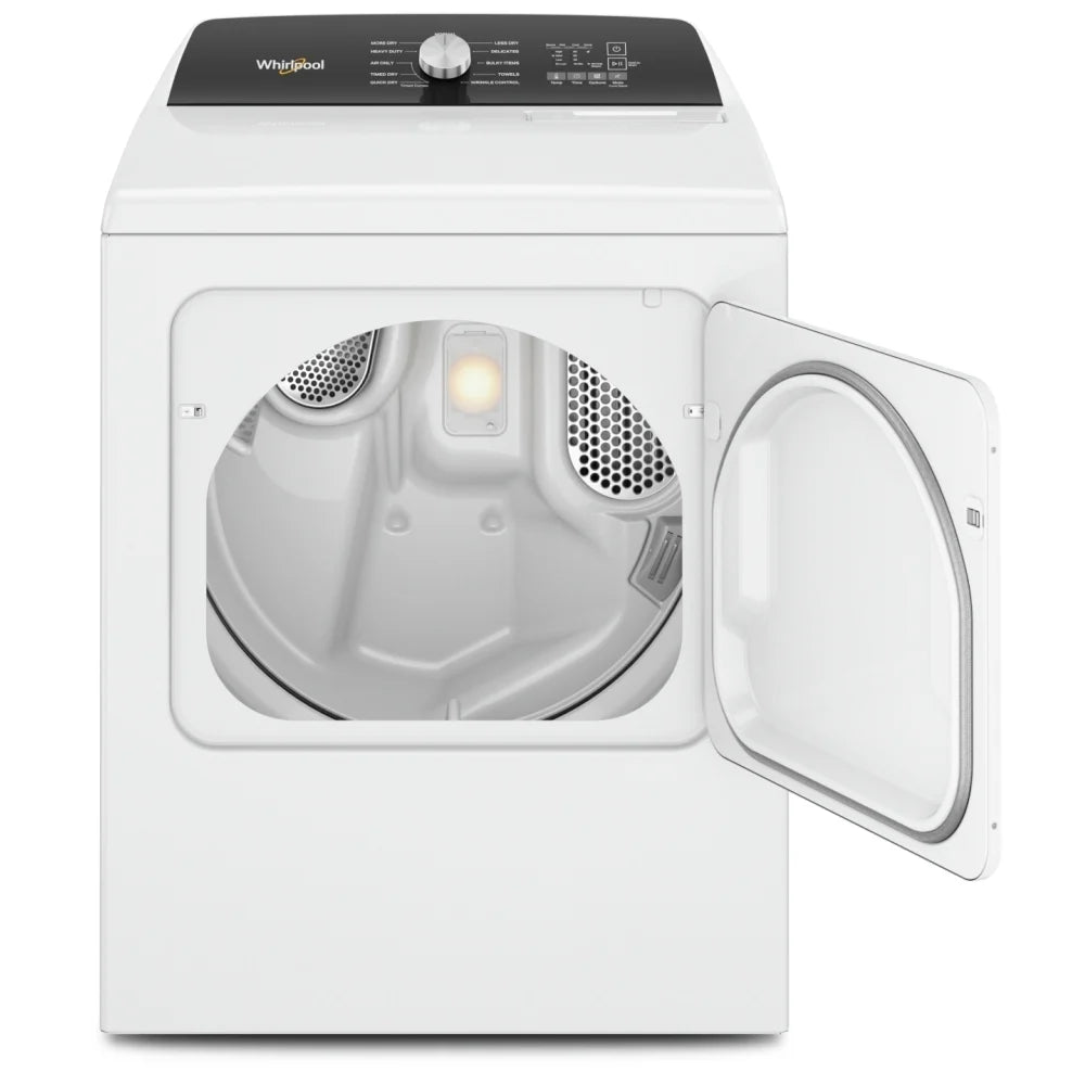 Whirlpool YWED5010LW Electric Dryer, 7 cu. ft. Dryer Capacity, 11 Dry Cycles, 4 Temperature Settings, Vented, White colour 7.0 Cu. Electric Moisture Sensing Dryer
