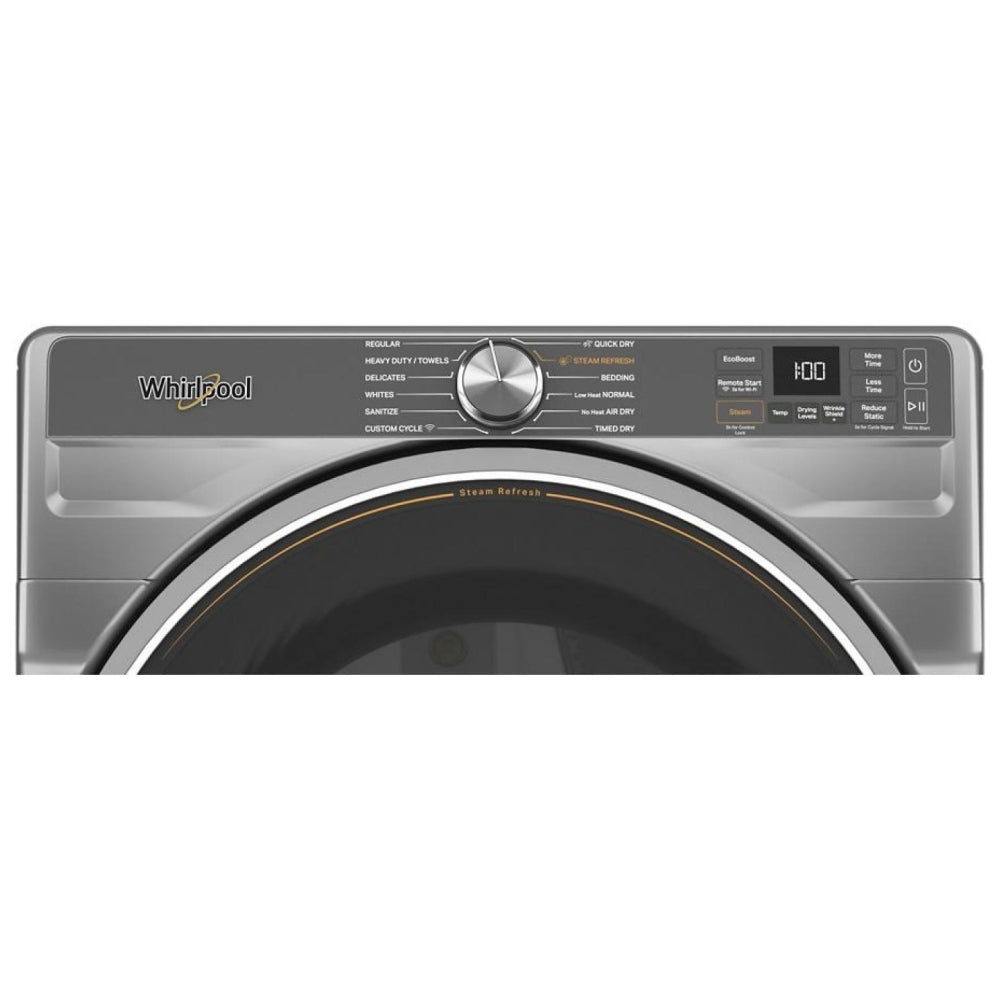 Whirlpool YWED6720RR Electric Dryer, 27 inch Width, 7.4 cu. ft. Capacity, Steam, Wi-Fi, Radiant Silver