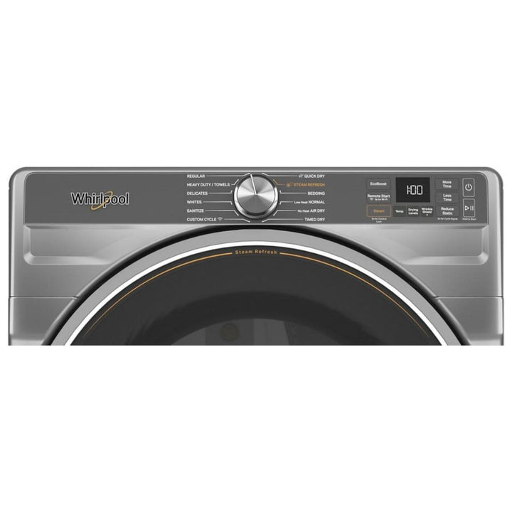 Whirlpool YWED6720RR Electric Dryer, 27 inch Width, 7.4 cu. ft. Capacity, Steam, Wi-Fi, Radiant Silver