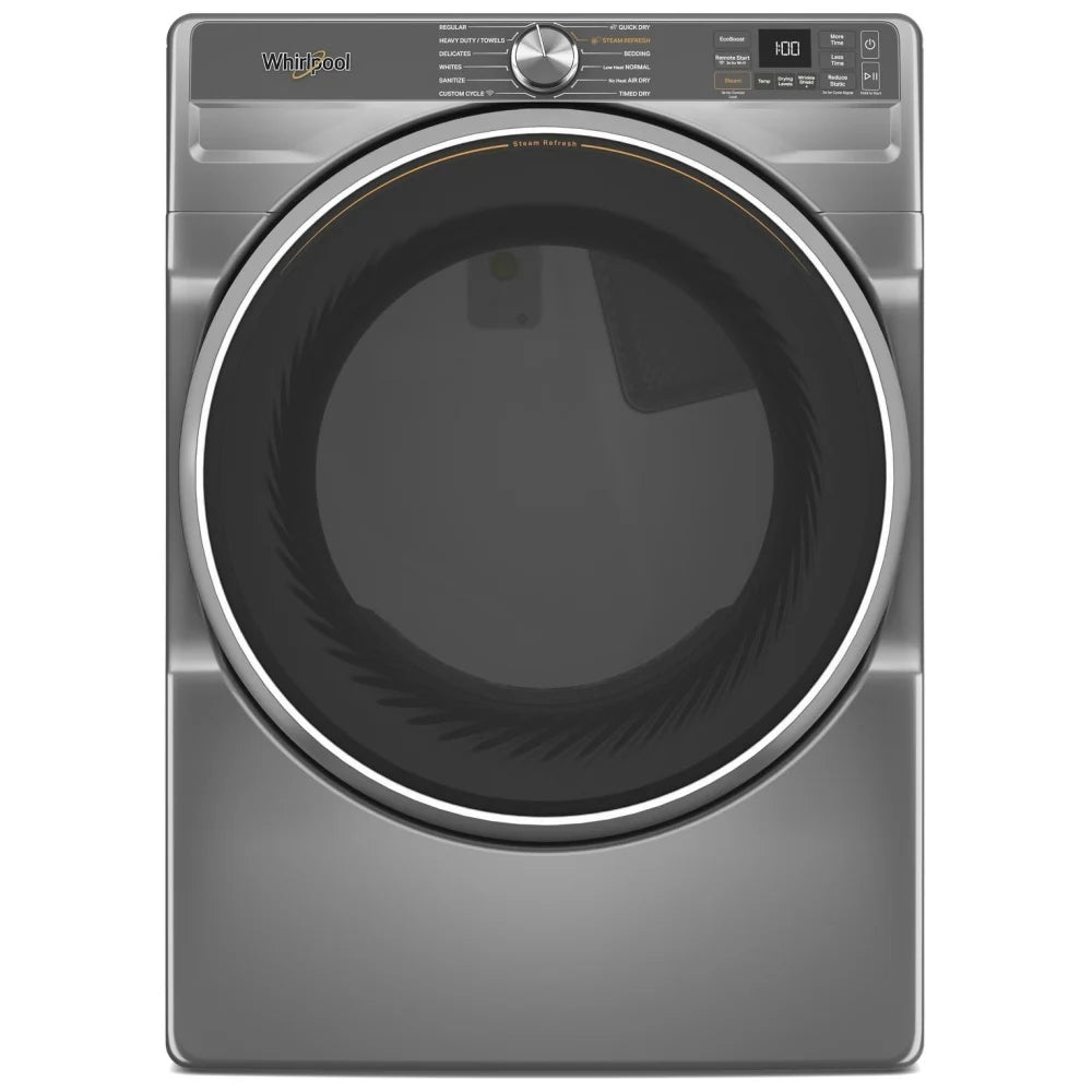 Whirlpool YWED6720RR Electric Dryer, 27 inch Width, 7.4 cu. ft. Capacity, Steam, Wi-Fi, Radiant Silver