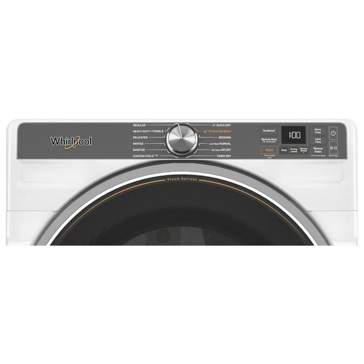 Whirlpool YWED6720RW Electric Dryer, 7.4 cu. ft. Dryer Capacity, 37 Dry Cycles, Steam Clean, 5 Temperature Settings, Vented, Stackable, Wifi Enabled, White colour