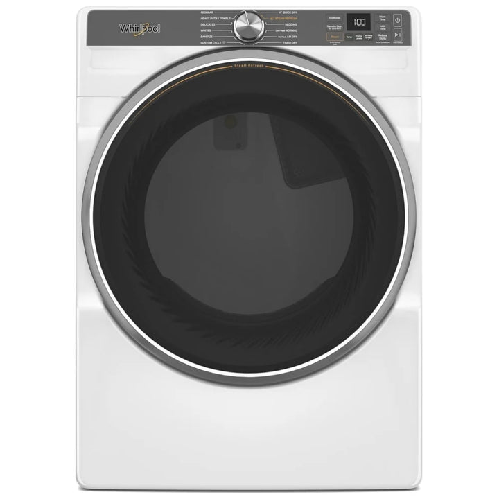 Whirlpool YWED6720RW Electric Dryer, 7.4 cu. ft. Dryer Capacity, 37 Dry Cycles, Steam Clean, 5 Temperature Settings, Vented, Stackable, Wifi Enabled, White colour