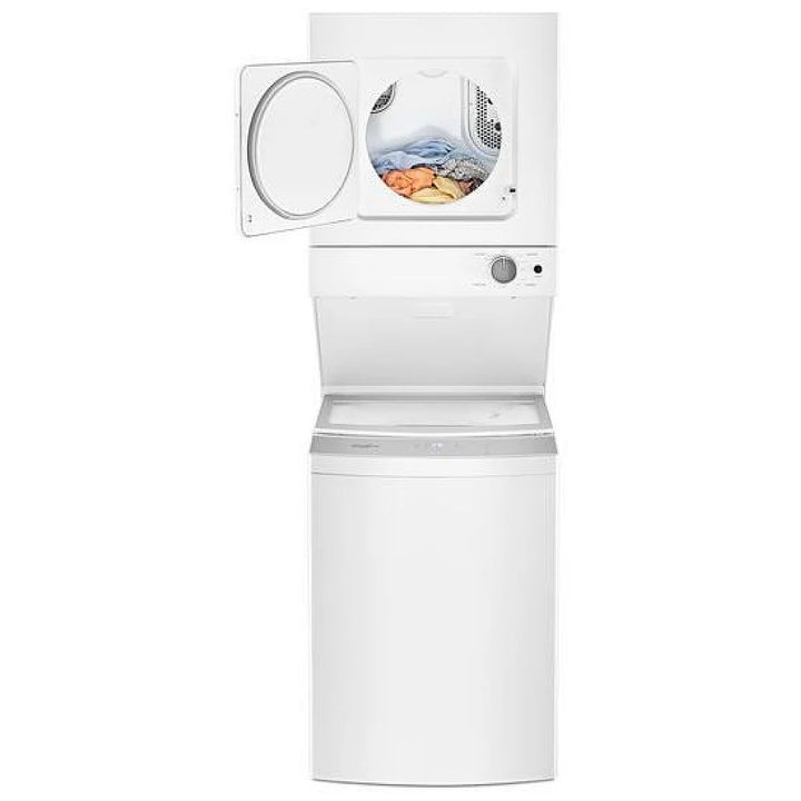 Whirlpool YWET4024HW Laundry Center, 240v, White colour Washer: 1.8 cu. ft. Capacity, 24 inch Width, 6 Wash Cycles, 850 RPM Spin Speed Dryer: 3.4 cu. ft. Capacity, Electric