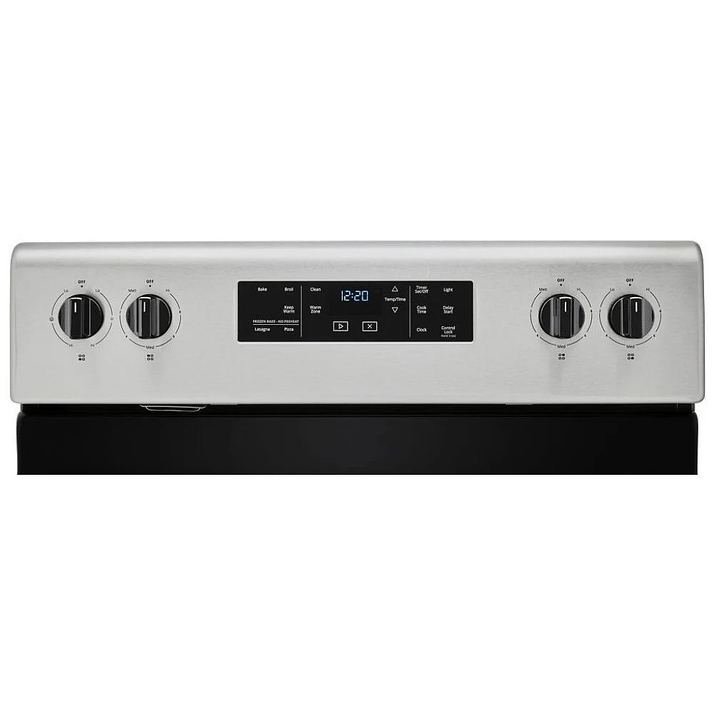 Whirlpool YWFE515S0JS Electric Range, 5.3 cu. ft. Capacity, 30 inch Exterior Width, 4 Burners, Storage Drawer, Self Clean, 3,000 W Highest Element, Stainless Steel colour