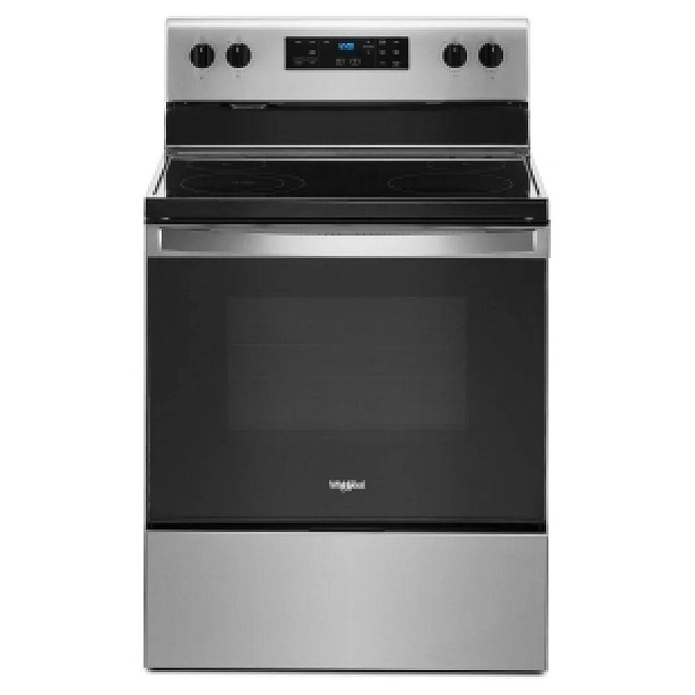 Whirlpool YWFE515S0JS Electric Range, 5.3 cu. ft. Capacity, 30 inch Exterior Width, 4 Burners, Storage Drawer, Self Clean, 3,000 W Highest Element, Stainless Steel colour