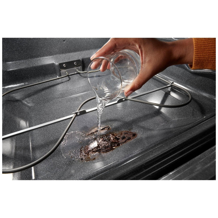 Whirlpool YWFES3330RB Electric Range, 5.3 cu. ft. Capacity, 30 inch Exterior Width, 5 Burners, Storage Drawer, Steam Clean, 3,000 W Highest Element, Black colour, FlexHeat™ Elements