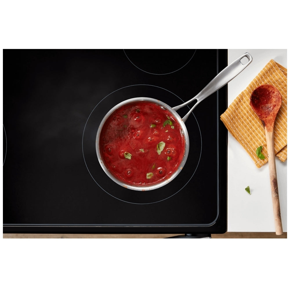 Whirlpool YWFES3330RW Electric Range, 5.3 cu. ft. Capacity, 30 inch Exterior Width, 5 Burners, Storage Drawer, Steam Clean, 3,000 W Highest Element, White colour, FlexHeat™ Elements